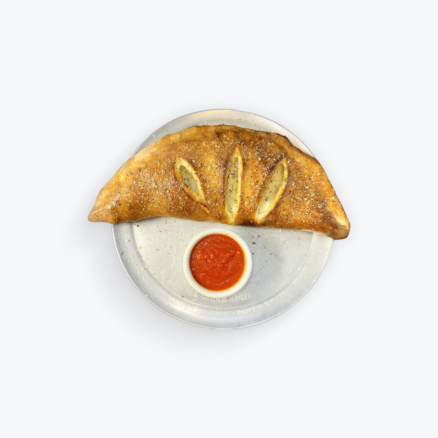 Pizza Post cheese calzone with marinara